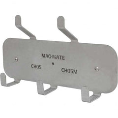 Mag-Mate - Coat & Hat Hooks Type: Double Coat & Hat Hook w/ Magnetic Mount Projection: 2-41/64 (Inch) - Exact Industrial Supply