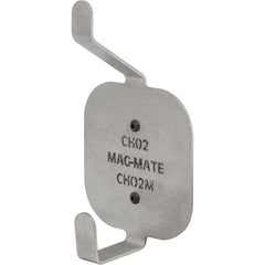 Mag-Mate - Coat & Hat Hooks Type: Double Coat & Hat Hook w/ Magnetic Mount Projection: 2-35/64 (Inch) - Exact Industrial Supply