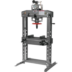 Jet - 15 Ton Hydraulic Shop Press - 4-1/2 Inch Stroke - Exact Industrial Supply