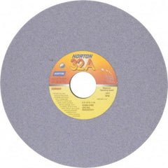 Norton - 8" Diam x 1-1/4" Hole x 1/4" Thick, J Hardness, 60 Grit Surface Grinding Wheel - Aluminum Oxide, Type 1, Medium Grade, 3,600 Max RPM, Vitrified Bond, No Recess - Exact Industrial Supply