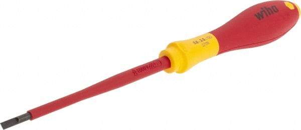 Wiha - Standard Slotted Screwdriver - Ergonomic Handle - Exact Industrial Supply