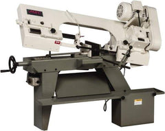 Vectrax - 7 x 12" Max Capacity, Manual Step Pulley Horizontal Bandsaw - 110 Volts, 3/4 hp, 1 Phase - Exact Industrial Supply