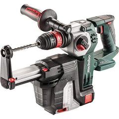 Metabo - 18 Volt 1" SDS-Plus Keyless Chuck Cordless Rotary Hammer - 4500 BPM, 1200 RPM, Reversible, D-Handle - Exact Industrial Supply