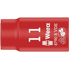 Wera - 3/8" Drive, Standard Hand Socket - Exact Industrial Supply