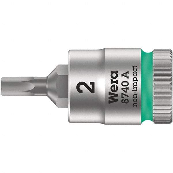 Wera - 1/4" Drive, 7/64" Hex Bit Socket - 3-3/4" OAL - Exact Industrial Supply