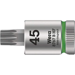 Wera - 3/8" Drive, T27 Torx Bit Socket - 4-13/64" OAL - Exact Industrial Supply