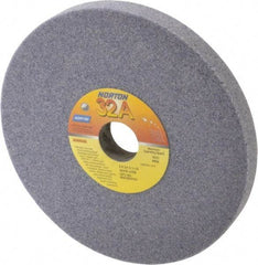 Norton - 8" Diam x 1-1/4" Hole x 3/4" Thick, J Hardness, 46 Grit Surface Grinding Wheel - Aluminum Oxide, Type 1, Coarse Grade, 3,600 Max RPM, Vitrified Bond, No Recess - Exact Industrial Supply