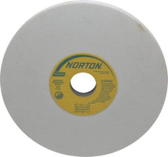 Norton - 8" Diam x 1-1/4" Hole x 1/2" Thick, K Hardness, 100 Grit Surface Grinding Wheel - Aluminum Oxide, Type 1, Fine Grade, 3,600 Max RPM, Vitrified Bond, No Recess - Exact Industrial Supply