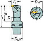 C5-CTLHOR-22090-3 Capto® and SL Turning Holder - Exact Industrial Supply