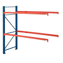 Steel King - 2 Shelf Add-On Box Formed Closed Steel Shelving - 22,780 Lb Capacity, 96" Wide x 96" High x 42" Deep, Powder Coat Blue - Exact Industrial Supply