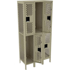 Tennsco - 6 Door, 2 Tier, Welded Locker - Exact Industrial Supply