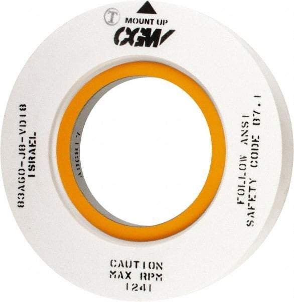 Camel Grinding Wheels - 20" Diam x 10" Hole x 3" Wide Centerless & Cylindrical Grinding Wheel - 60 Grit, Aluminum Oxide, Type 7, Medium Grade, Vitrified Bond, Two Side Recess - Exact Industrial Supply