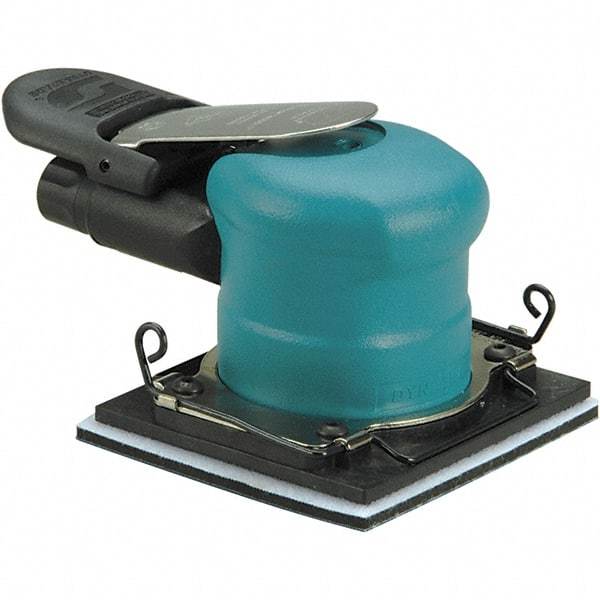 Dynabrade - 20,000 OPM, 9 CFM Air Consumption, Palm Air Orbital Sander - Rectangular Pad, 1/4 NPT Inlet - Exact Industrial Supply