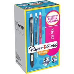 Paper Mate - Pens & Pencils Type: Retractable Gel Color: Blue; Black; Red; Green; Lime; Bright Blue; Slate Blue; Berry; Purple; Pink; Cocoa; Yellow; Teal; Orange - Exact Industrial Supply