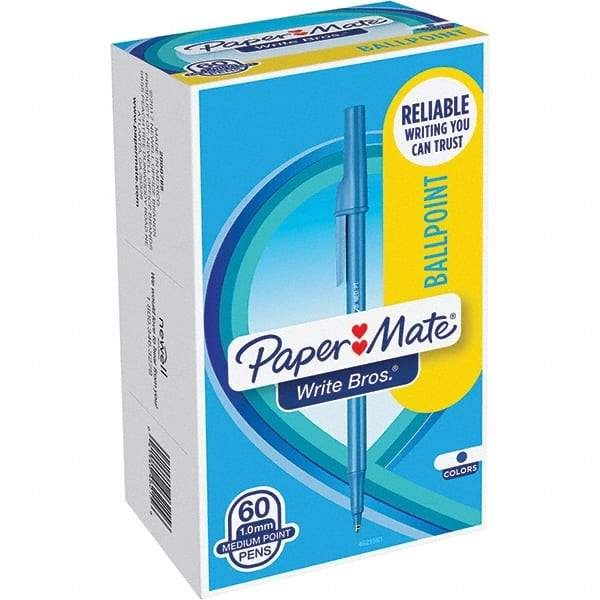Paper Mate - Pens & Pencils Type: Ballpoint Stick Color: Blue - Exact Industrial Supply