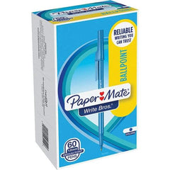 Paper Mate - Pens & Pencils Type: Ballpoint Stick Color: Blue - Exact Industrial Supply
