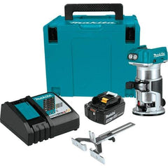 Makita - Electric Routers Collet Size (Inch): 1/4 Router Type: Cordless Compact Router - Exact Industrial Supply