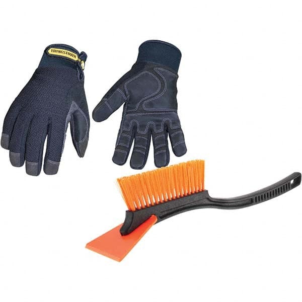 Gloves: Size S, Fleece-Lined, Synthetic Suede Black