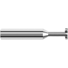 Woodruff Keyseat Cutter: 0.312″ Cut Dia, 0.062″ Cut Width, 5″ Shank Dia, Staggered Tooth 2-1/2″ OAL, 6 Teeth, Solid Carbide