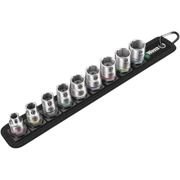 Wera - Hex & Torx Bit Socket Sets Type: Hex Bit Socket Set Drive Size: 3/8 - Exact Industrial Supply