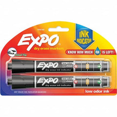 Expo - Dry Erase Markers & Accessories; Display/Marking Boards Accessory Type: Dry Erase Markers ; For Use With: Dry Erase Marker Boards ; Detailed Product Description: Expo Ink Indicator Chisel Tip Dry Erase Marker 2/Pk ; Color: Black - Exact Industrial Supply