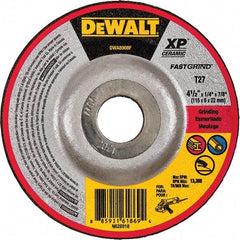 DeWALT - Depressed-Center Wheels Wheel Diameter (Inch): 5 Wheel Thickness (Inch): 1/4 - Exact Industrial Supply