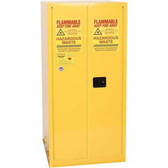 Eagle - Safety Cabinets Hazardous Chemical Type: Corrosive Chemicals Color: Yellow - Exact Industrial Supply