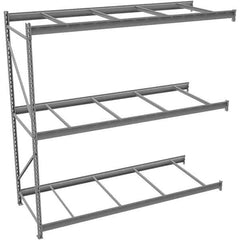 Tennsco - 3 Shelf Add-On No Deck Open Steel Shelving - 72" Wide x 84" High x 36" Deep, Medium Gray - Exact Industrial Supply