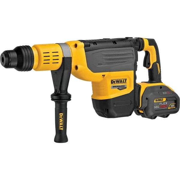 DeWALT - 60 Volt 2" SDS Max Chuck Cordless Rotary Hammer - 2210 BPM, 290 RPM, Reversible - Exact Industrial Supply