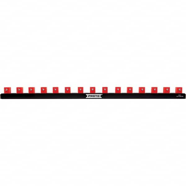 Stanley - Socket Holders & Trays Type: Clip Rail Drive Size: 1/2 - Exact Industrial Supply