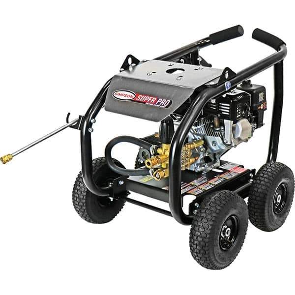 Simpson - Gas, 5.5 hp, 3,600 psi, 2.5 GPM, Cold Water Pressure Washer - AAA Triplex, 25' x 5/16" Hose - Exact Industrial Supply