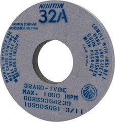 Norton - 14" Diam x 5" Hole x 1-1/2" Thick, I Hardness, 60 Grit Surface Grinding Wheel - Aluminum Oxide, Type 1, Medium Grade, 1,800 Max RPM, Vitrified Bond, No Recess - Exact Industrial Supply