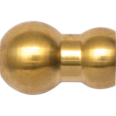 Loc-Line - Coolant Hose Adapters, Connectors & Sockets; Type: Adapter ; Hose Inside Diameter (Inch): 1/4 ; Thread Type: NonThreaded ; Connection Type: 15mm Ball Spherical (Fish Eye) ; Body Material: Brass ; Maximum Flow Rate (GPM): 4.17 - Exact Industrial Supply