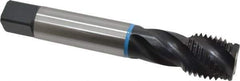 Emuge - 1-1/4 - 7 UNC 4 Flute 2B Modified Bottoming Spiral Flute Tap - Cobalt, Oxide Finish, 7.087" OAL, Right Hand Flute, Right Hand Thread, Series Enorm-VA - Exact Industrial Supply