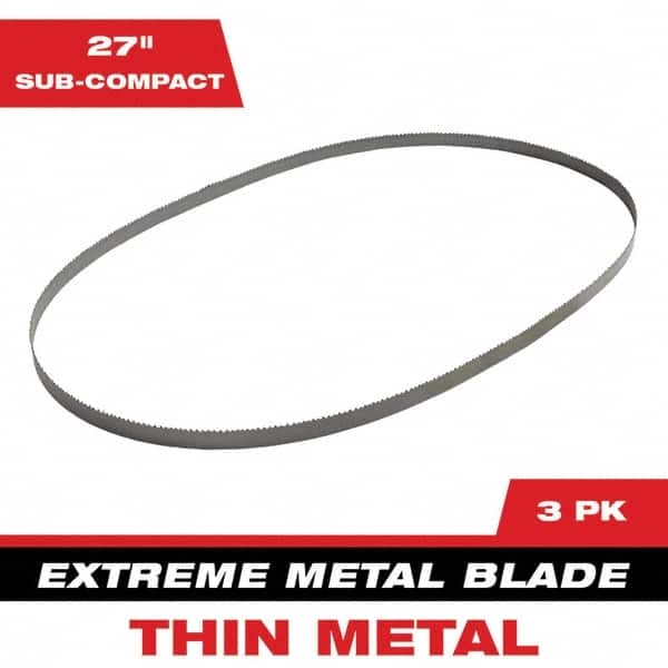 Milwaukee Tool - 27" x 0.8" x 0.02" 12-14 TPI Bi-Metal Portable Band Saw Blade - Exact Industrial Supply