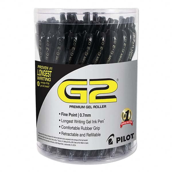 Pilot - Pens & Pencils Type: Gel Roller Ball Pen Color: Black - Exact Industrial Supply