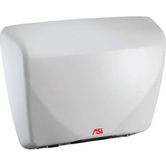 ASI-American Specialties, Inc. - 2200 Watt White Finish Electric Hand Dryer - 100-240 Volts, 18.3 Amps, 15-3/32" Wide x 11-7/32" High x 3-15/16" Deep - Exact Industrial Supply