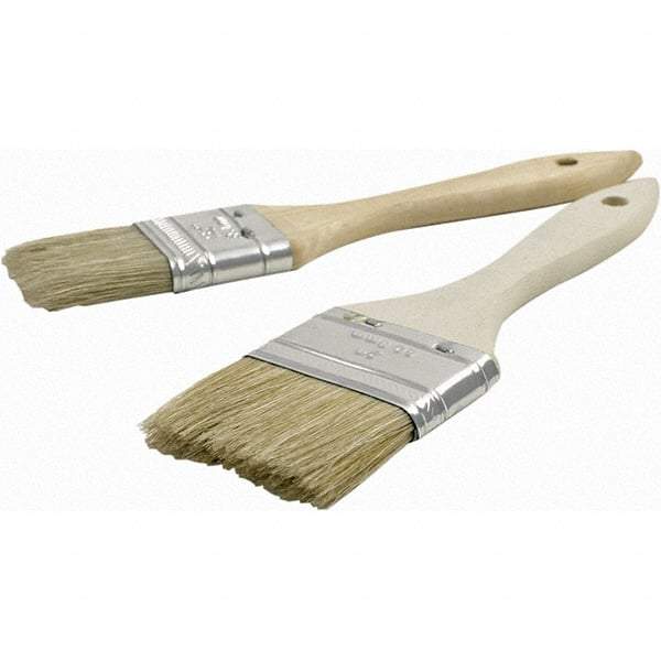Brush Research Mfg. - 1" Flat Hog General Purpose Paint Brush - 1-5/8" Bristle Length, 6" Wood Beavertail Handle - Exact Industrial Supply