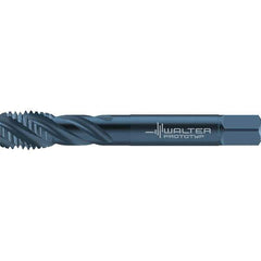 Walter-Prototyp - Metric 4 Flute 6HX Semi-Bottoming Spiral Flute Tap - High Speed Steel, Oxide Finish, 140mm OAL, Right Hand Flute, Right Hand Thread, Series TC117 - Exact Industrial Supply