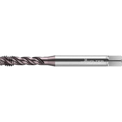 Walter-Prototyp - 5/16-18 UNC 3 Flute 2B/3B Semi-Bottoming Spiral Flute Tap - High Speed Steel, TiAlN Finish, 90mm OAL, Right Hand Flute, Right Hand Thread, Series TC117 - Exact Industrial Supply