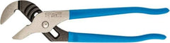 Channellock - 10" OAL, 2" Max Capacity, 7 Position Tongue & Groove Pliers - Smooth Jaws, Smooth Head, Plastic Dipped Handles - Exact Industrial Supply