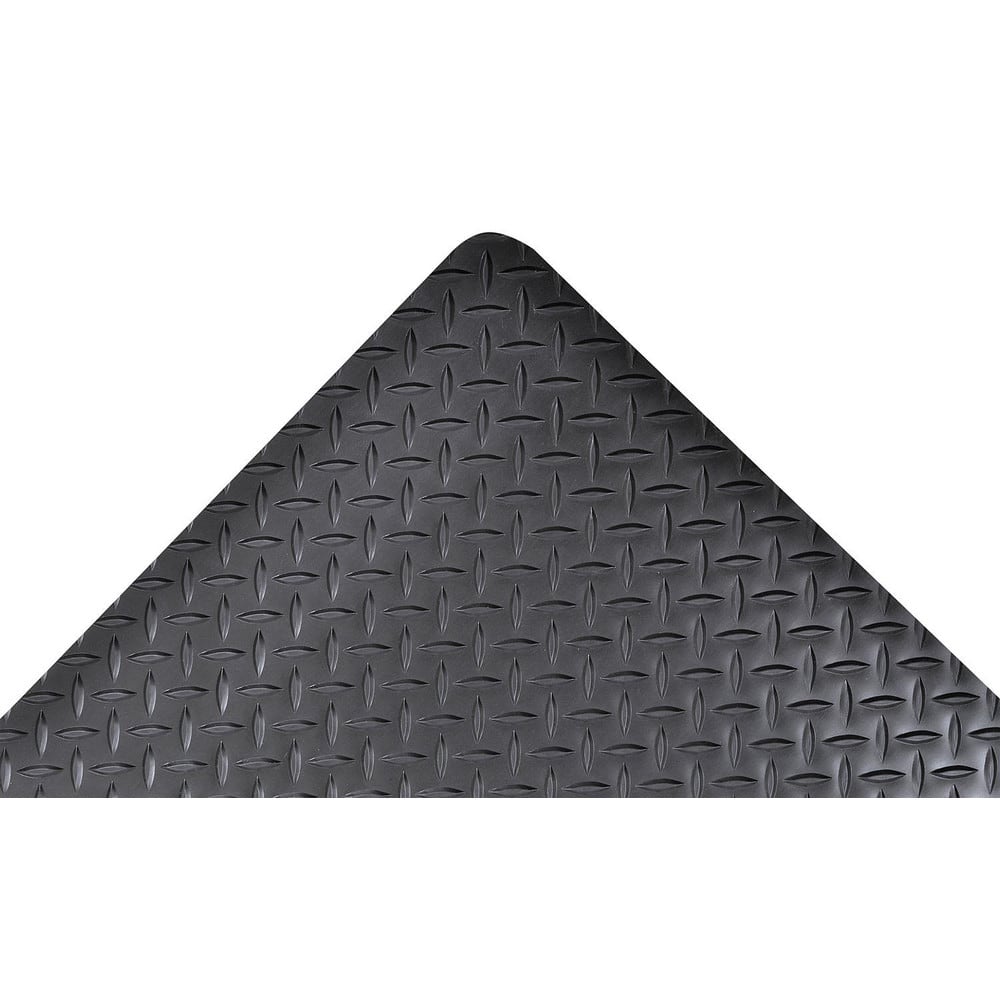 Anti-Fatigue Mat:  36.0000″ Length,  24.0000″ Wide,  9/16″ Thick,  Vinyl,  Beveled Edge,  Heavy Duty Diamond Plates,  Gray,  Dry