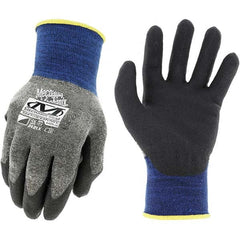 General Purpose Work Gloves: Medium, Nitrile Coated, Acrylic & Polyurethane Gray, HPPE & Nylon-Lined, Textured Grip