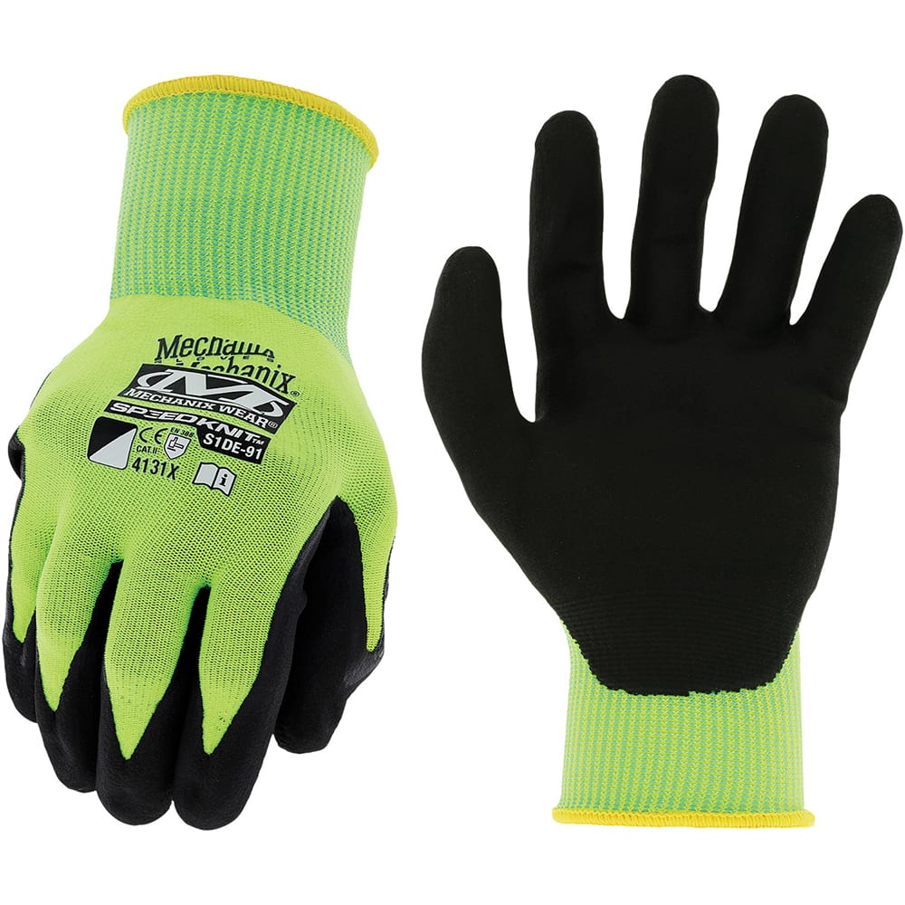 Mechanix Wear - Size XL (10) Nitrile Coated Nylon High Visibility Work Gloves - Exact Industrial Supply