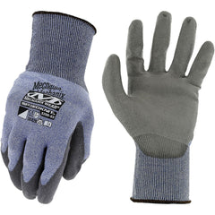 Cut-Resistant Gloves: Size S, ANSI Cut A2, Nitrile, HPPE Blue, 8.19″ OAL, Palm & Fingers Coated, HPPE Lined, HPPE Back, Polyurethane Grip