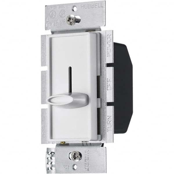 Hubbell Wiring Device-Kellems - 1 Pole, 120 VAC, 5 Amp, Residential Grade Slide Switch Dimmer Switch - Exact Industrial Supply