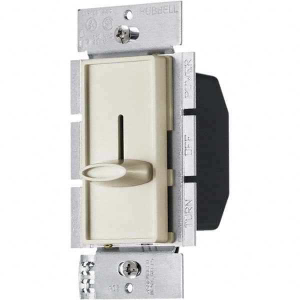 Hubbell Wiring Device-Kellems - 1 Pole, 120 VAC, 5 Amp, Residential Grade Slide Switch Dimmer Switch - Exact Industrial Supply