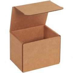 Made in USA - Pack of (50), 4" Wide x 5" Long x 4" High Corrugated Shipping Boxes - Exact Industrial Supply