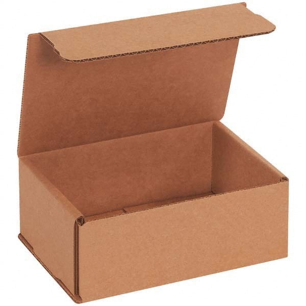 Made in USA - Pack of (50), 4-1/2" Wide x 6-1/2" Long x 2-1/2" High Corrugated Shipping Boxes - Exact Industrial Supply