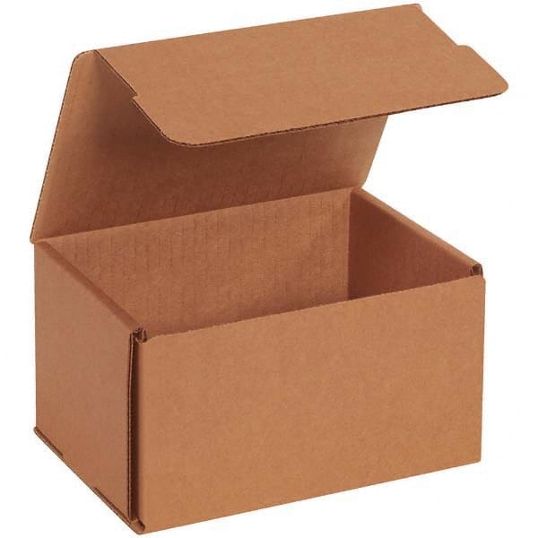 Made in USA - Pack of (50), 4-7/8" Wide x 6-1/2" Long x 3-3/4" High Corrugated Shipping Boxes - Exact Industrial Supply